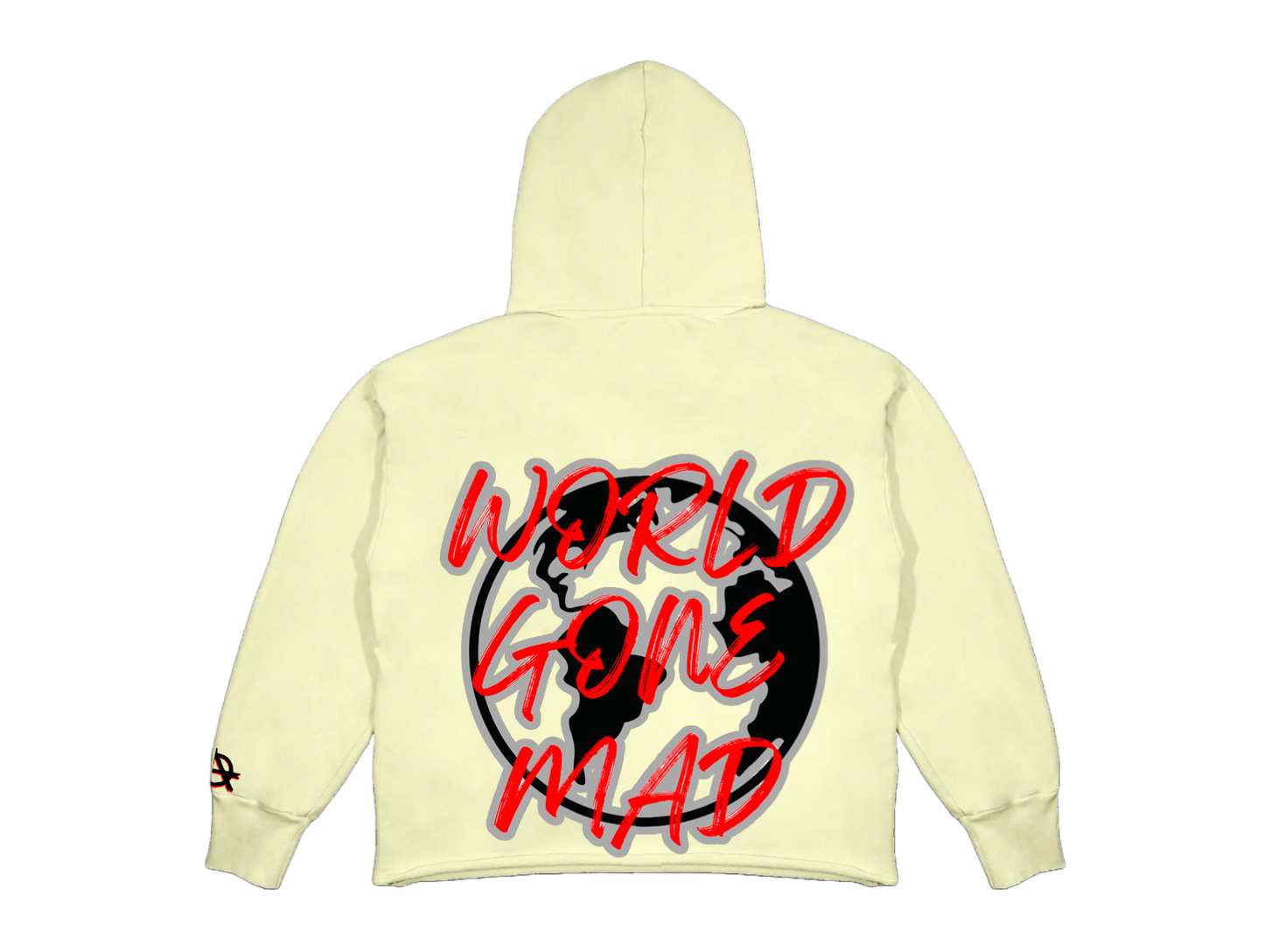 "World Gone Mad" Cropped Hoodie