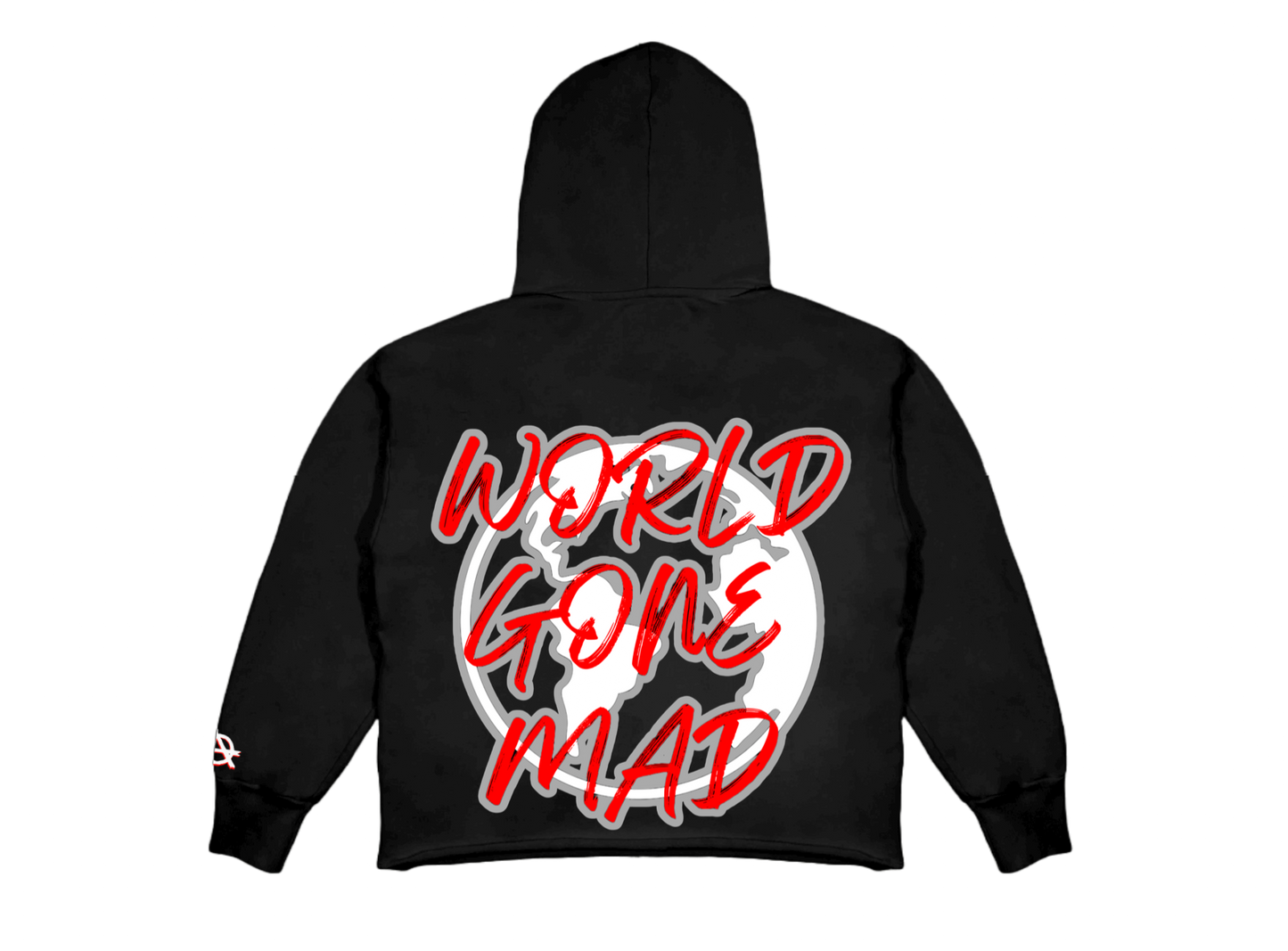 "World Gone Mad" Cropped Hoodie